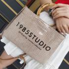 Lettering Clear Tote Bag With Strap