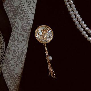 Flower Freshwater Pearl Alloy Brooch (various Designs)