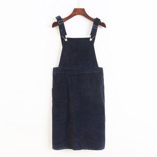 Corduroy Zip-up Jumper Skirt