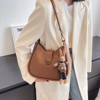 Snap Buttoned Shoulder Bag / Charm / Set