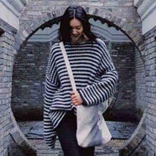 Stripe Sweater Stripes - Black & White - One Size