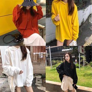 Plain Loose-fit Hoodie - 8 Colors