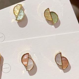Half Disc Panel Earring