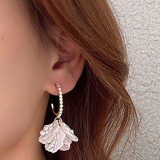 Petal Fringed Earring 1 Pair - 925 Silver Needle - As Shown In Figure - One Size