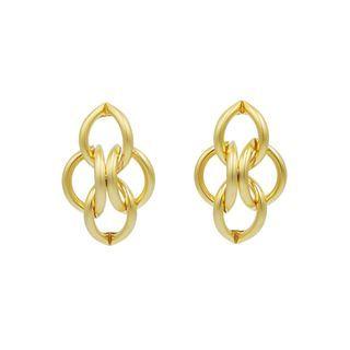 Gold-tone Knot Earrings One Size