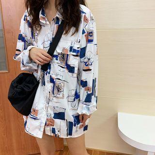 Loose-fit Printed Shirt As Shown In Figure - One Size