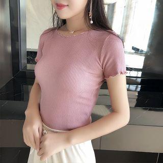 Short-sleeve Knitted Top