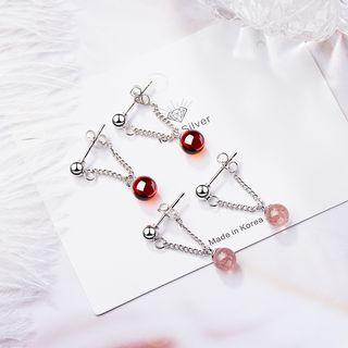 Garnet Drop Earring