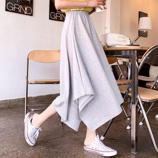 Handkerchief-hem Long Skirt