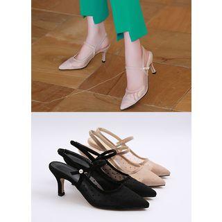 Sheer-panel Slim-back Pumps
