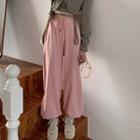 Drawstring Cropped Harem Pants / Lace Up Cropped Blazer