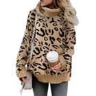 Leopard Print Slit Sweater