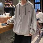 Contrast-trim Oversize Hooded Jacket