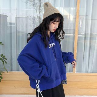 Lace Up-side Loose-fit Hoodie