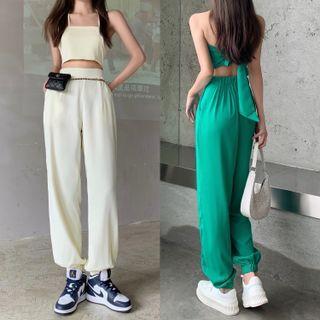 Spaghetti Strap Top / Harem Sweatpants