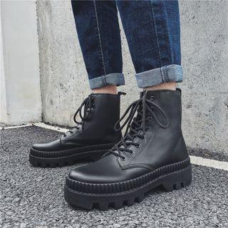Lace-up Platform Ankle Boots / Short Boots