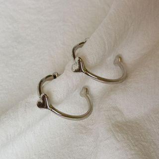 Heart Hoop Earring As Shown In Figure - One Size