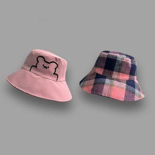 Bear Plaid Bucket Hat
