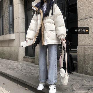 Zip Padded Jacket As Shown In Figure - One Size