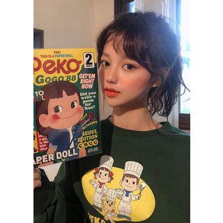 Peko Gogo88 Peko & Poko Print Sweatshirt Green - One Size
