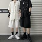 Couple Matching Short-sleeve Chained Blazer / Shorts