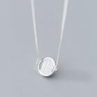 925 Sterling Silver Disc Pendant Necklace Silver - One Size