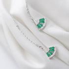 925 Sterling Silver Fan Threader Earring As Shown In Figure - One Size