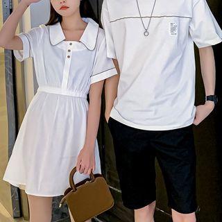 Couple Matching Mini A-line Dress / T-shirt / Shorts / Set