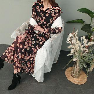 Floral Long Sleeve Maxi Dress