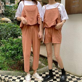 Short-sleeve T-shirt / Camisole / Wide Leg Shorts / Wide Leg Pants / Set