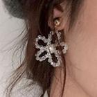 Faux Crystal Flower Dangle Earring