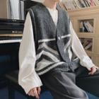 Sleeveless Striped Sweater Vest
