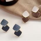 Square Glaze Alloy Dangle Earring