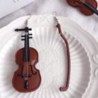 Violin Dangle Earring / Hair Clip
