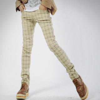 Slim-fit Plaid Pants