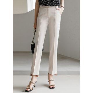Cutout-hem Straight-leg Pants