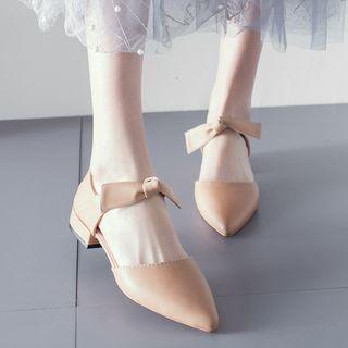 Pointy Bow Mary Jane Sandals