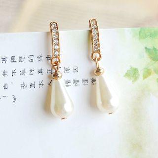 Faux Pearl / Rhinestone Dangle Earring (various Designs)