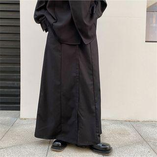 Plain Maxi Skort Black - One Size