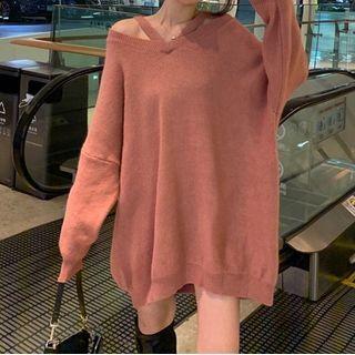 Cut-out Oversized Sweater