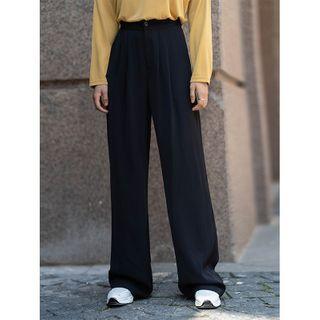 Wide-leg Plain Dress Pants
