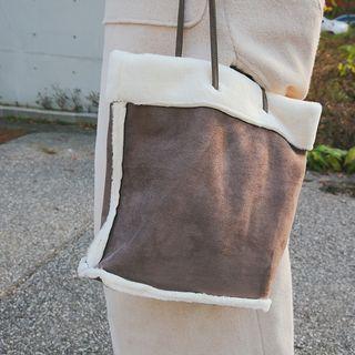 Faux-shearling Tote