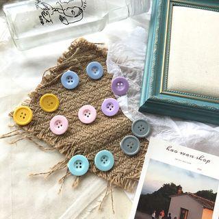 Plain Button Earring