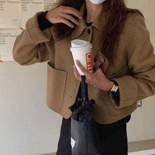 Front-pocket Button Coat