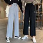 High-waist Drawstring Lettering Pants