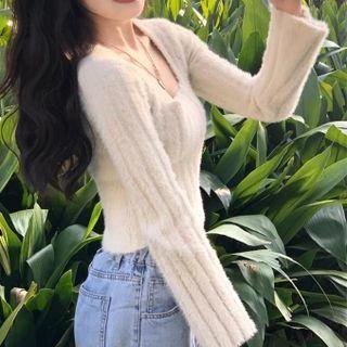 Cropped Sweater Sweater - Almond - One Size