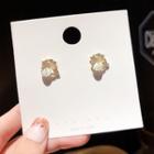 Shell Stud Earring E1332 - 1 Pair - Gold - One Size