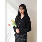 V-neck Wide-sleeve Cardigan