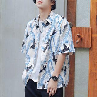 Cane Print Short-sleeve Shirt