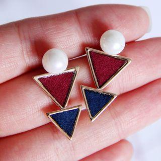 Pearl Triangle Earring